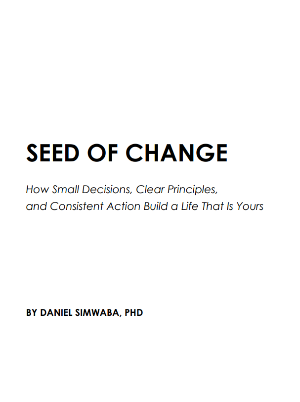 Seed of Change book cover by Daniel Simwaba, PhD